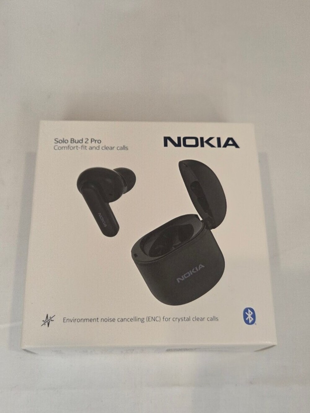 Nokia Solo Bud 2 Pro True Wireless Earbuds with Noise Cancelling, Black